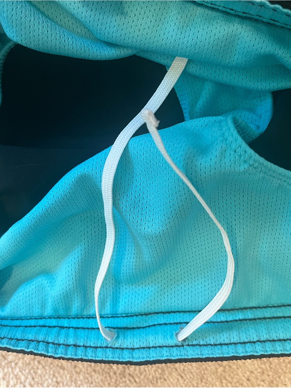 Arizona Jean Company Black Activewear Shorts with Aqua Lining - Picture 6 of 7